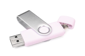 USB flash drive isolated on white background