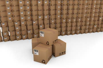 Pile of cardboard boxes