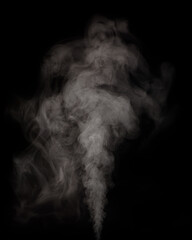 White steam overlay effect on black background. - obrazy, fototapety, plakaty