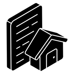 A unique design icon of property paper