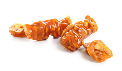 Delicious churchkhela isolated on white background