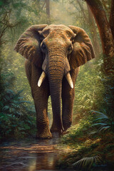 elephant in the forest
