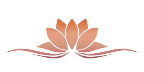 Vector illustration of a lotus flower