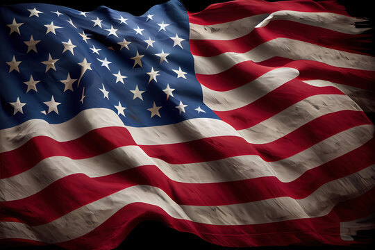 US American flag. For USA Memorial day, Veteran's day, Labor day. Generative Ai