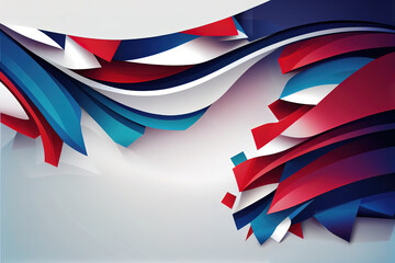 Labor day, USA banner background. Vector of abstract USA style design element background. Generative Ai