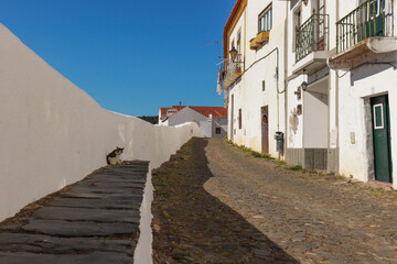 Cat in a street. Village of Mértola in Alentejo, Portugal