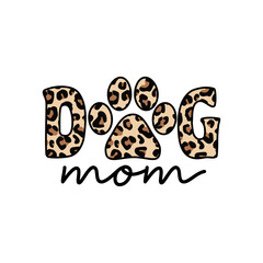 leopard dog mama vector