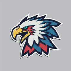 american eagle with american flag