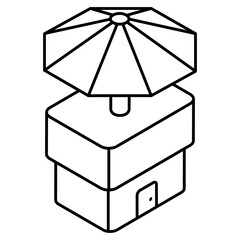 A unique design icon of home insurance 