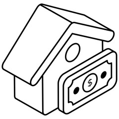 Trendy vector design of property payment