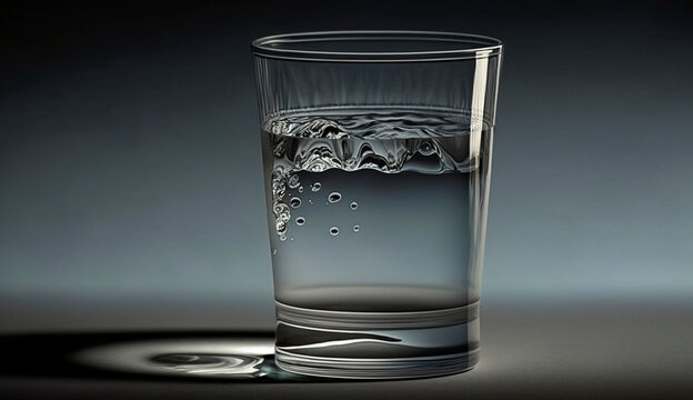 a glass of water on a beautiful background. Generative AI,