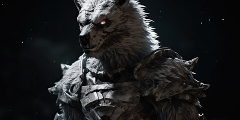 Fototapeta premium Werewolf, AI generative