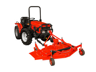 Red lawnmower