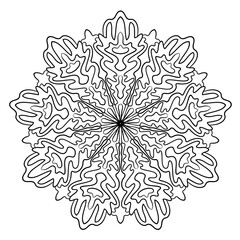 Decorative mandala circular pattern. Elegant round ornament. Vector illustration.