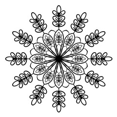 Decorative mandala circular pattern. Elegant round ornament. Vector illustration.
