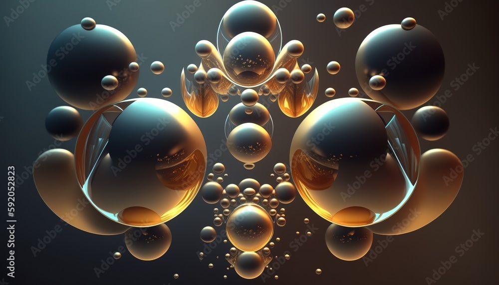 Poster spheres in flight: an abstract generative ai