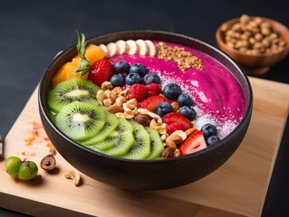 delicious colorful smoothie bowl