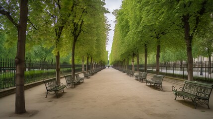 Fototapeta na wymiar Exploring the Beauty of Parisian Gardens