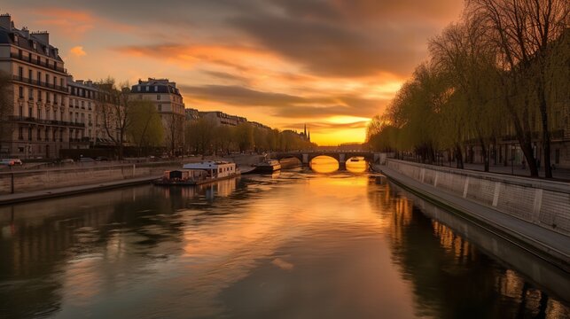 Seine River Sunset