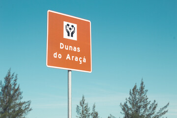 sand dunes on Ilha Comprida beach, south coast of São Paulo, Brazil.