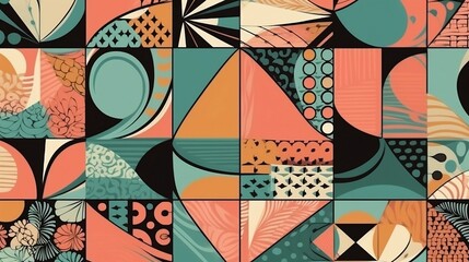 Abstract seamless pattern, AI genereted 