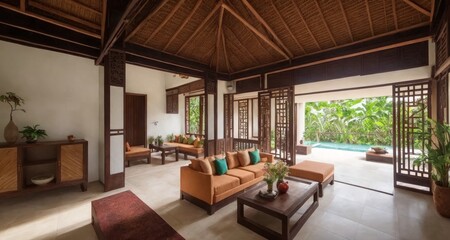 Fototapeta na wymiar Experience Luxury Living in an Exotic Estate in Bali, Indonesia generative ai