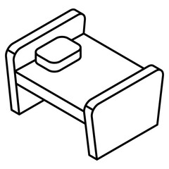 Premium download icon of bed