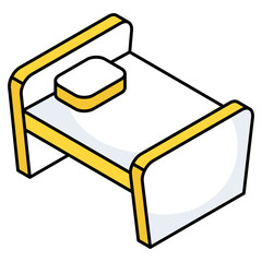 Premium download icon of bed