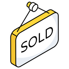Premium download icon of sold board