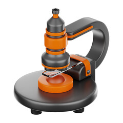 Premium laboratory microscope icon 3d rendering on isolated background