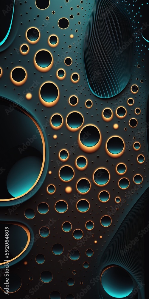 Poster dots moving in the backdrop generative ai