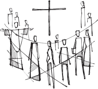 Hand drawn illustration of Comunion