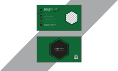 Vector illustration print template. Luxury view with nature concept. Professional business card design with double-sided.