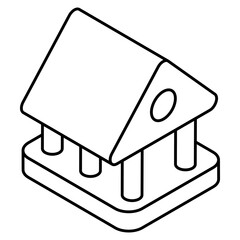 A unique design icon of home