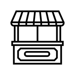 stall store line icon vector illustration