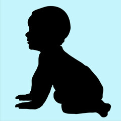 baby boy  on a blue background vector