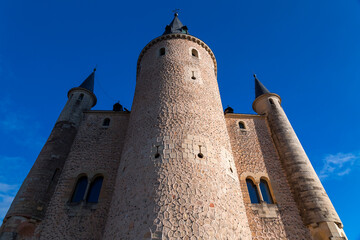 Obraz premium Exterior view of the historical Alcazar of Segovia, Spain