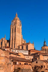 Fototapeta na wymiar Cityscape view from the ancient city of Segovia