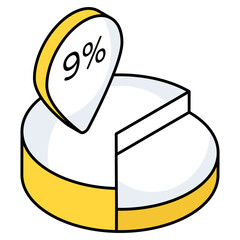 A flat design icon of analytical location 