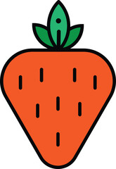 strawberry isolated on white background