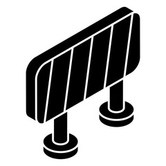 An icon design of construction barrier 