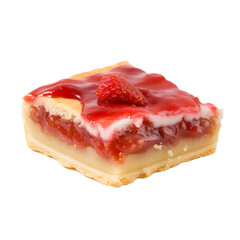 strawberry slab pie isolated on transparent background