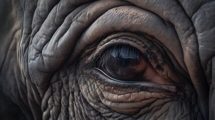 Fototapeta premium Portrait Of Huge Elefant - Generative AI