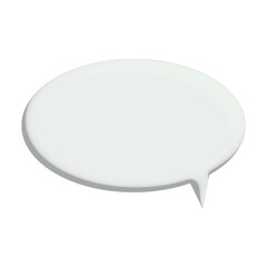 Chat box on white background