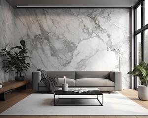 Sleek Marble Wall for Showcase of Product Designs