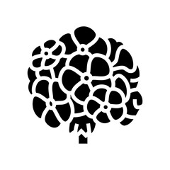 geranium blossom spring glyph icon vector illustration - obrazy, fototapety, plakaty