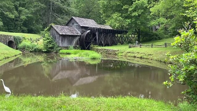 Mabry Mill on the Blue Ridge Parkway. Ed and Lizzy Mabry built the mill to ground corn and saw lumber.  A popular and picturesque places along the Parkway. 