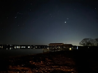 Lake Seneca at night