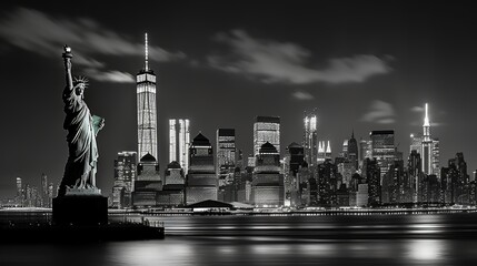 New York City Landmarks - obrazy, fototapety, plakaty