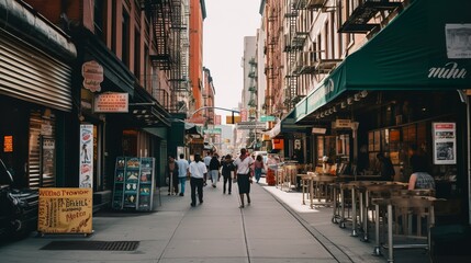 Naklejka premium Exploring the Streets of New York